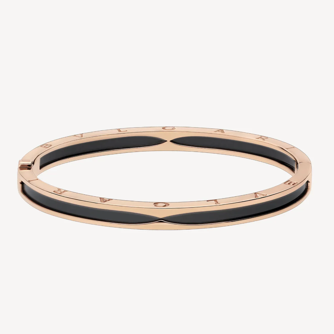 [BV]ZERO 1 PINK GOLD WITH BLACK CERAMIC BRACELET