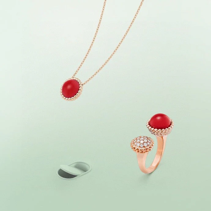 [VA]PERLEE COULEURS DIAMOND ROSE GOLD BETWEEN THE FINGER RING