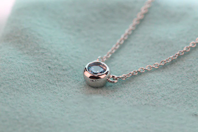 [TF]ELSA PERETTI SERIES SINGLE DIAMOND SIMPLE NECKLACE