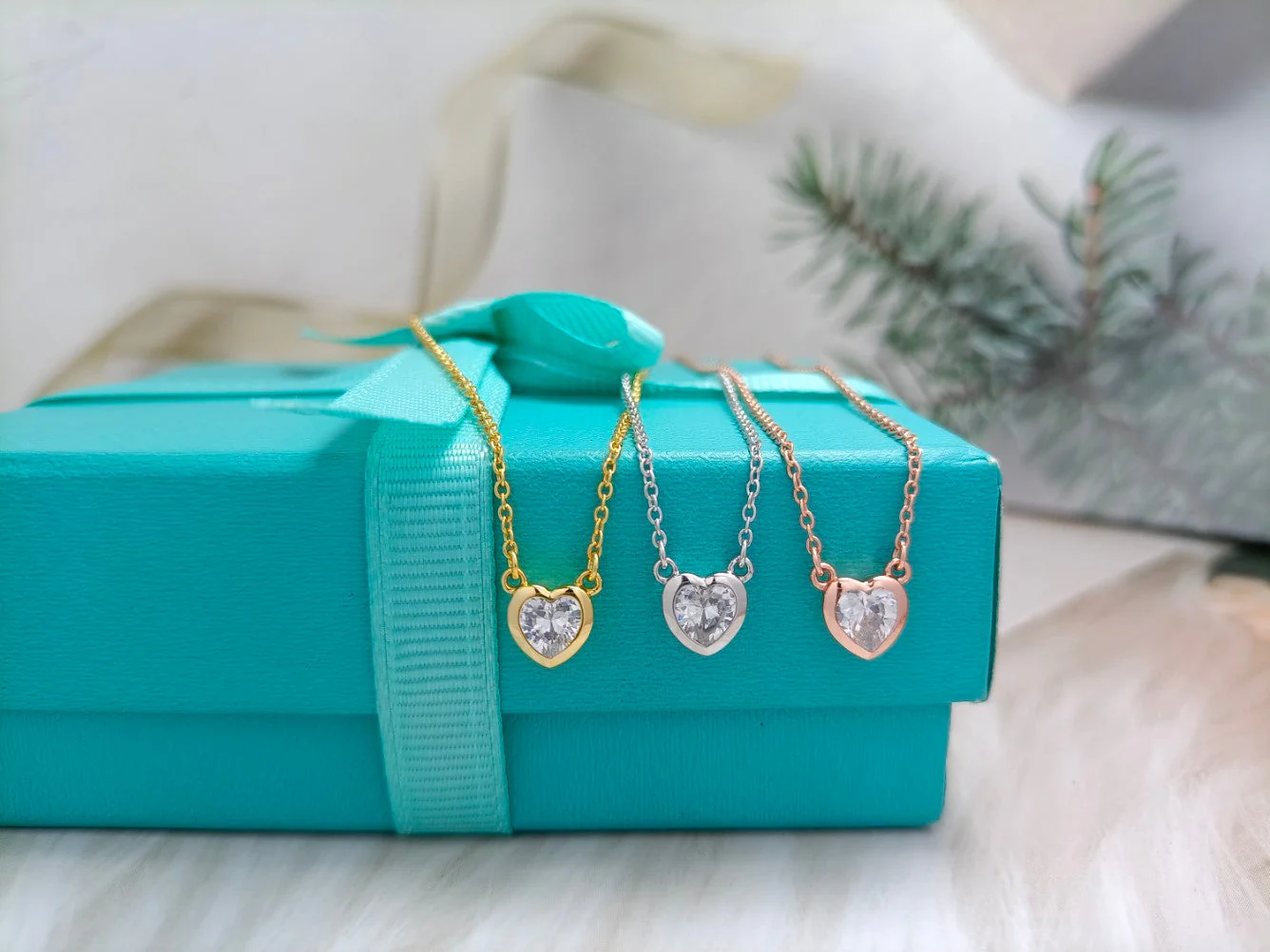 [TF]HEART BIG DIAMOND NECKLACE
