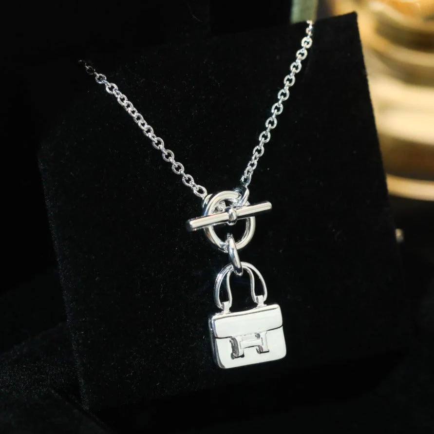 [Hmes]POP H PEDANT SILVER NECKLACE