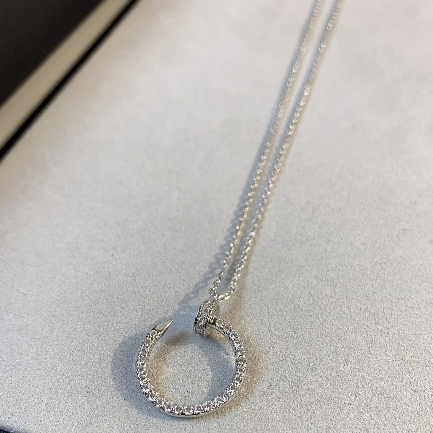 [CT]JUSTE NECKLACE SILVER DIAMONDS
