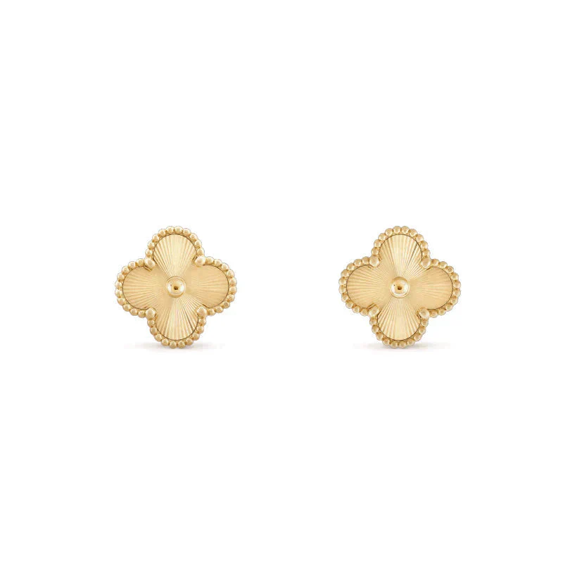 [VA]CLOVER MEDIUM 1 MOTIFS LASER EARRINGS