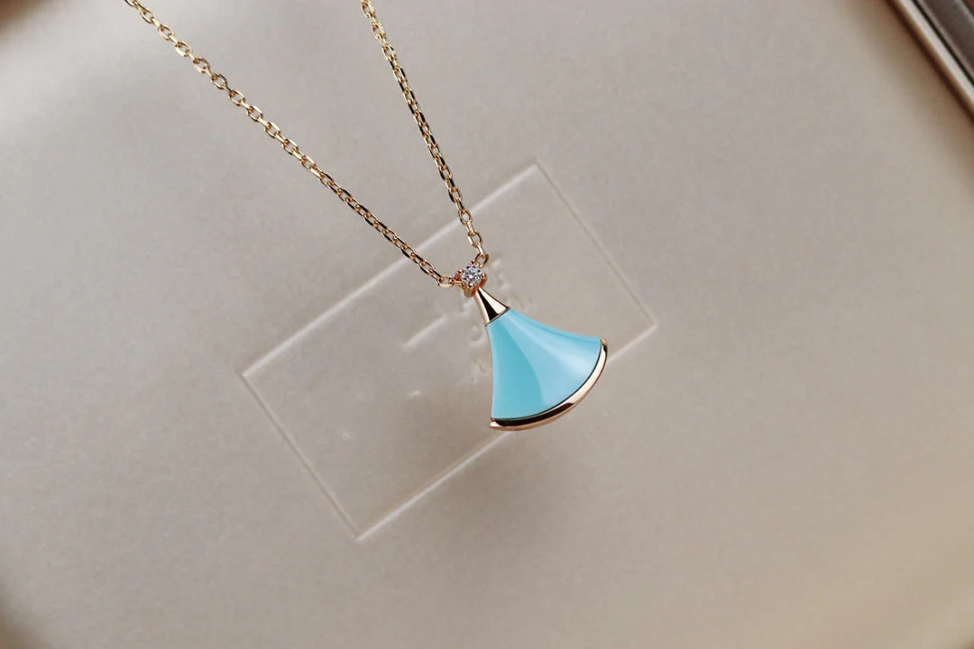 [BV]DREAM NECKLACE TURQUOISE PINK GOLD