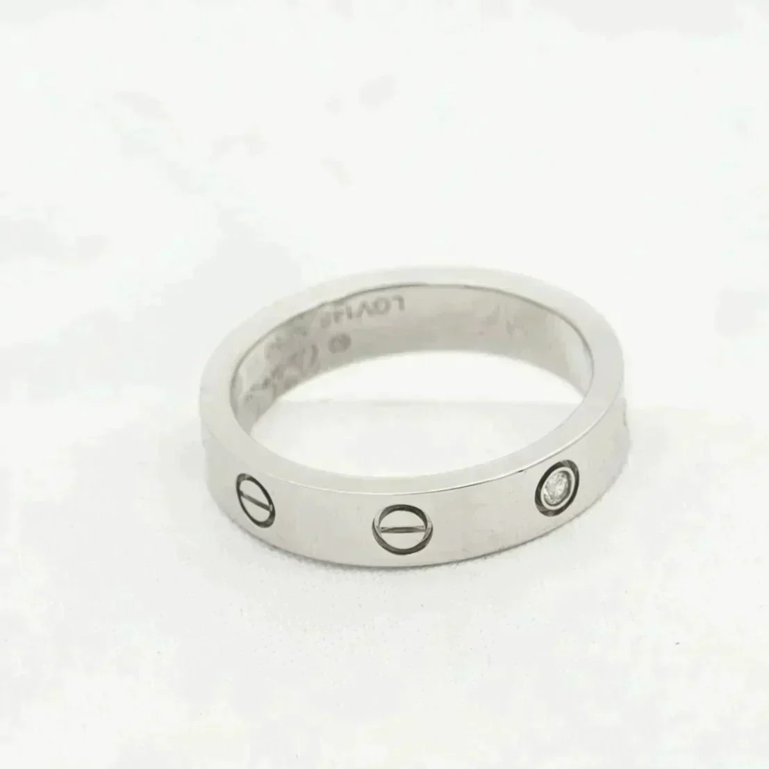 [CT]LOVE RING 4MM 1 DIAMOND SILVER
