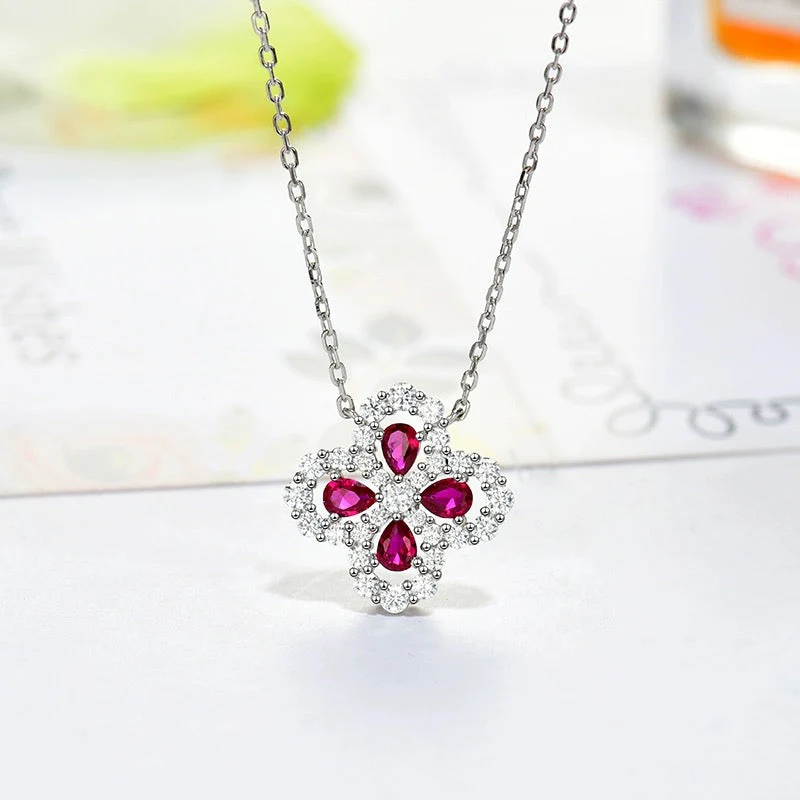 [VA]LOOP NECKLACE FULL MOTIF DIAMOND 16MM MULTIPLE COLORS