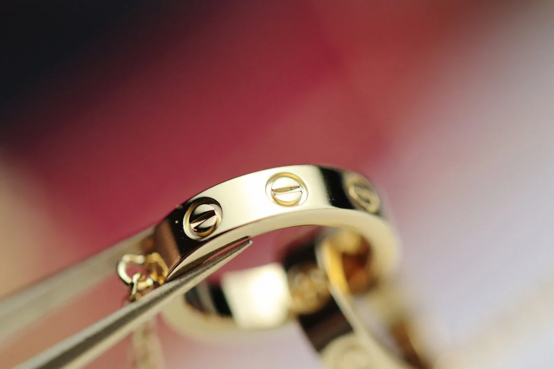 [CT]LOVE NECKLACE DOUBLE RING GOLD