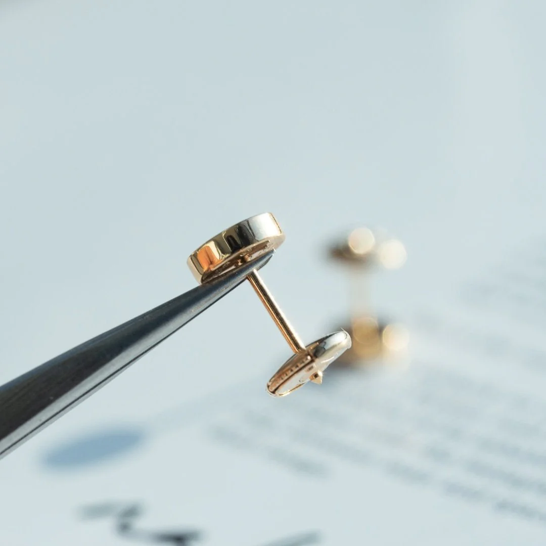 [Hmes]LOVE EARRINGS PINK GOLD 10MM