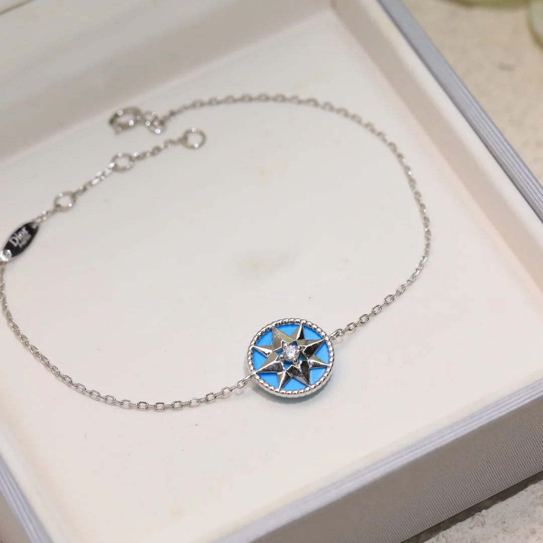 [CD]LUCKY STAR 1 DIAMOND BLUE GOLD BRACELET