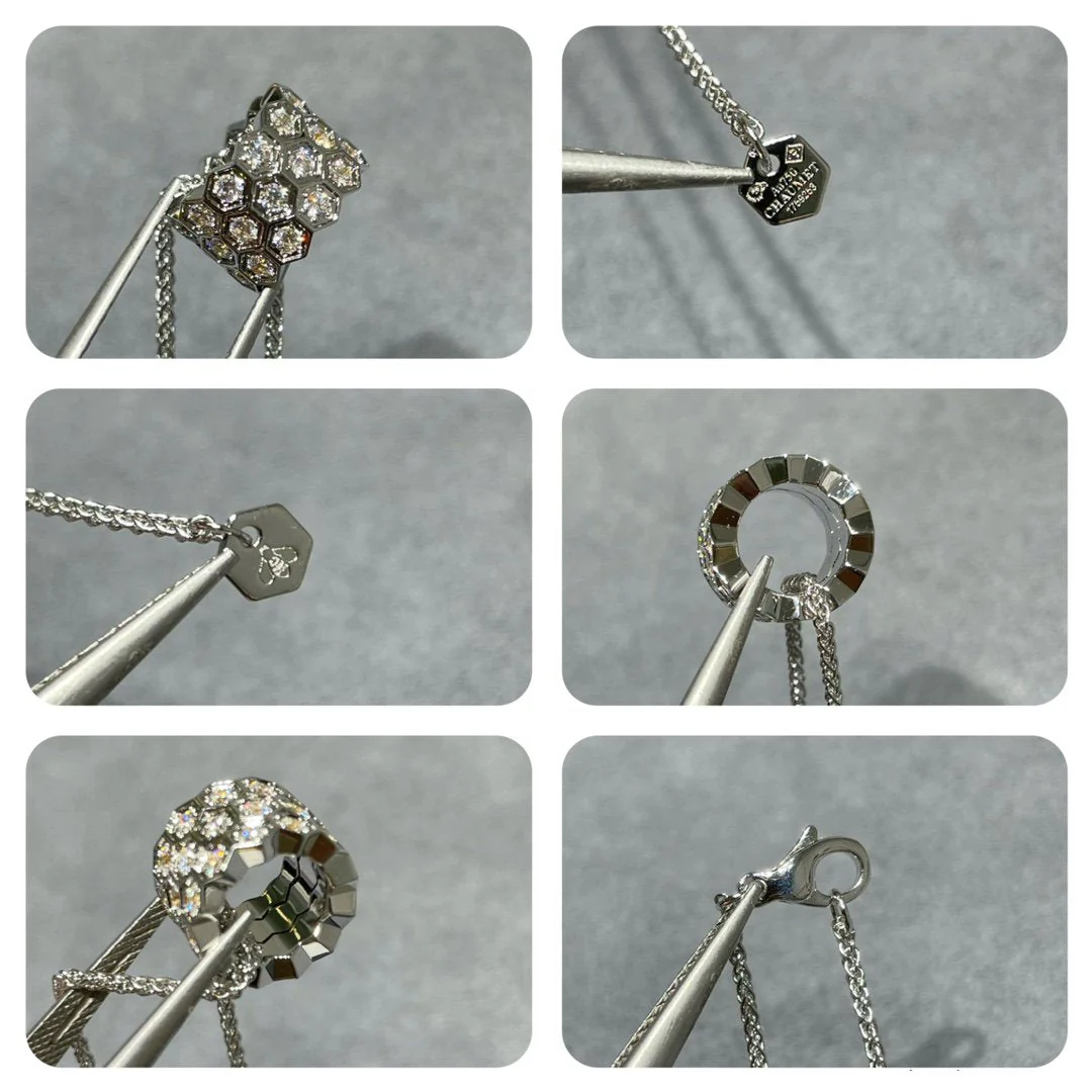 [CH]BEE LOVE DIAMOND PAVED 3 ROW NECKLACE