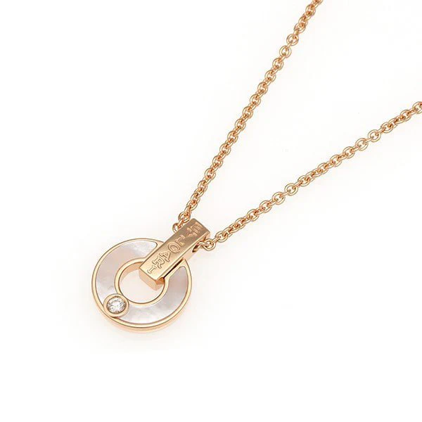 [BV]GARI NECKLACE PINK GOLD MOP
