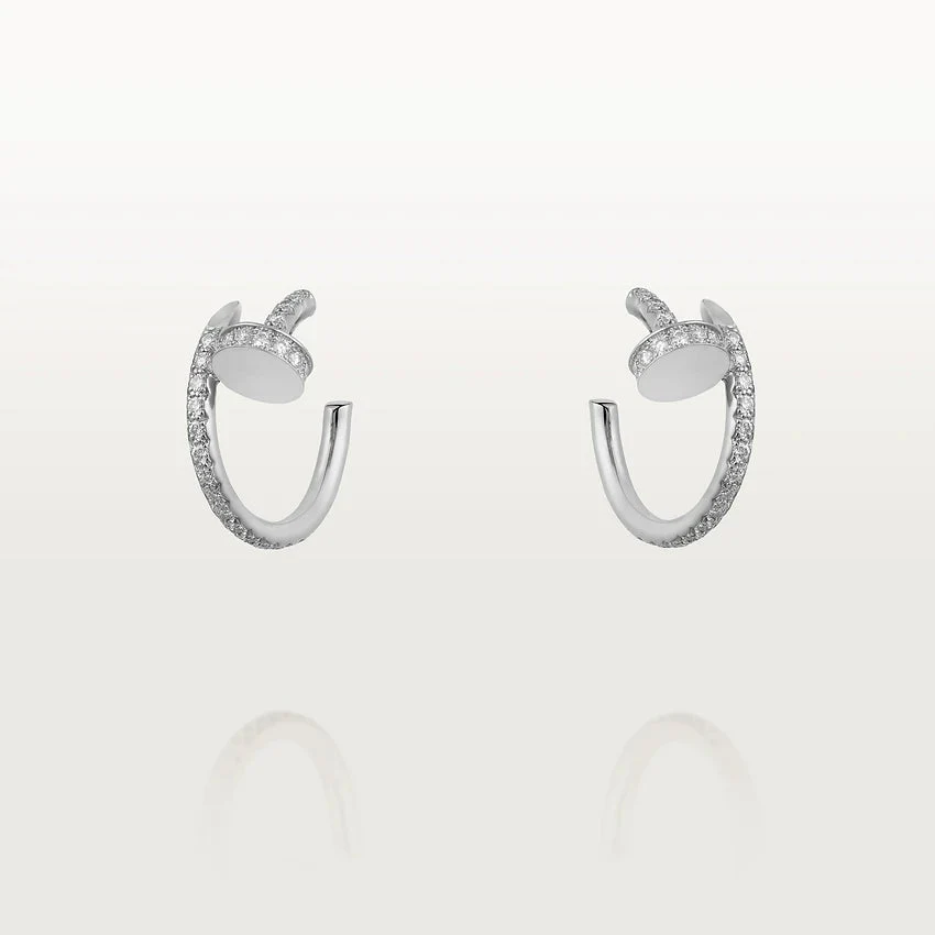 [CT]JUSTE EARRINGS 12.75MM SILVER DIAMOND
