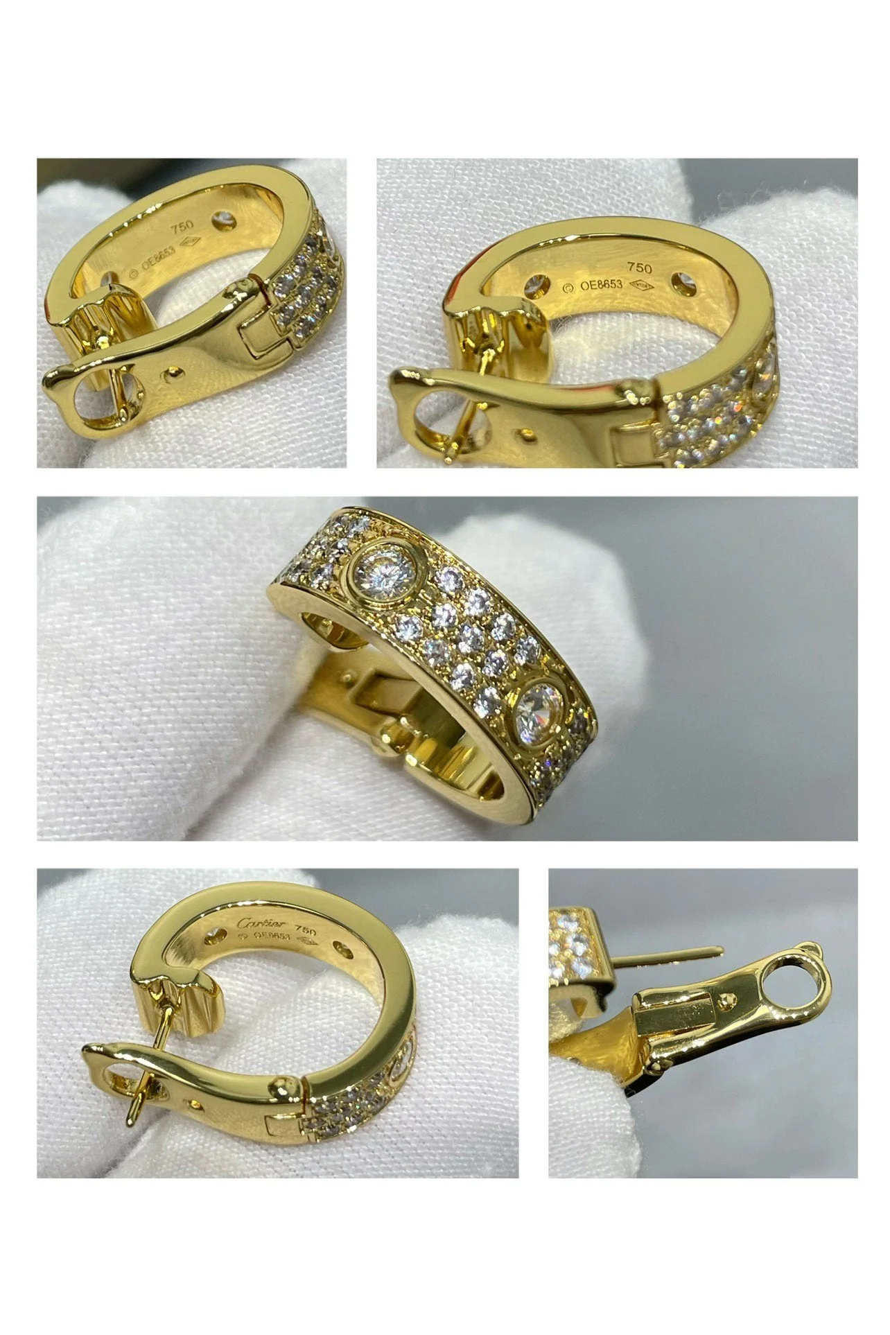 [CT]LOVE 5.5MM DIAMOND PAVED EARRINGS