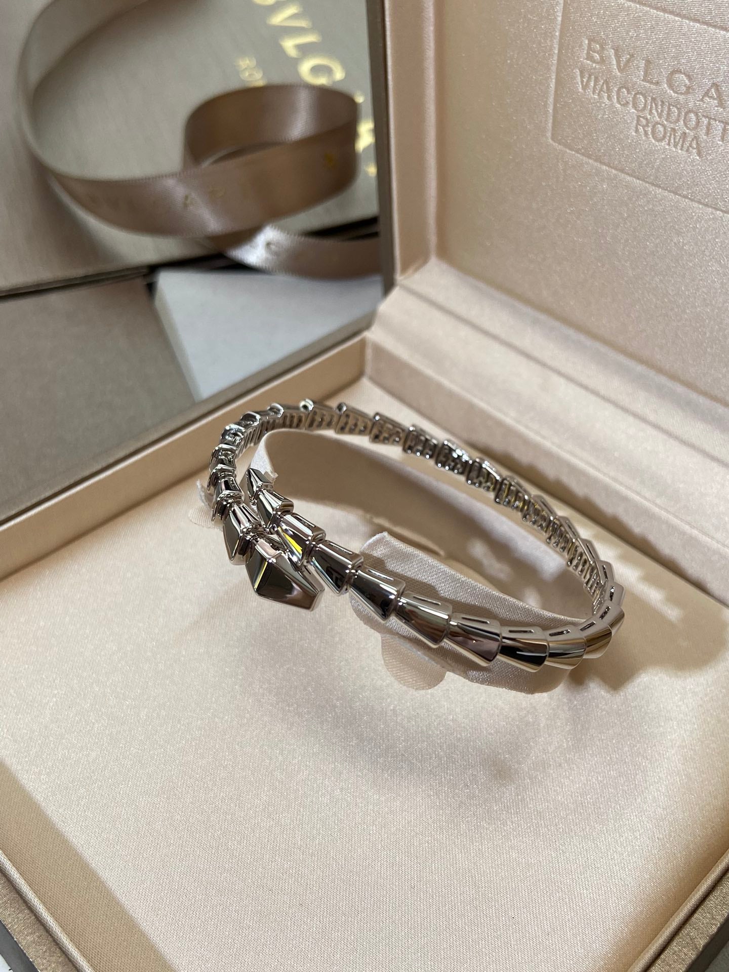 [BV]SERPENTI VIPER SILVER BRACELET