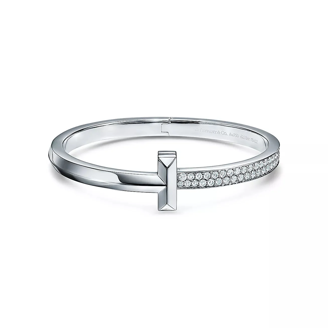 [TF]WIDE DIAMONDS HINGED BANGLE