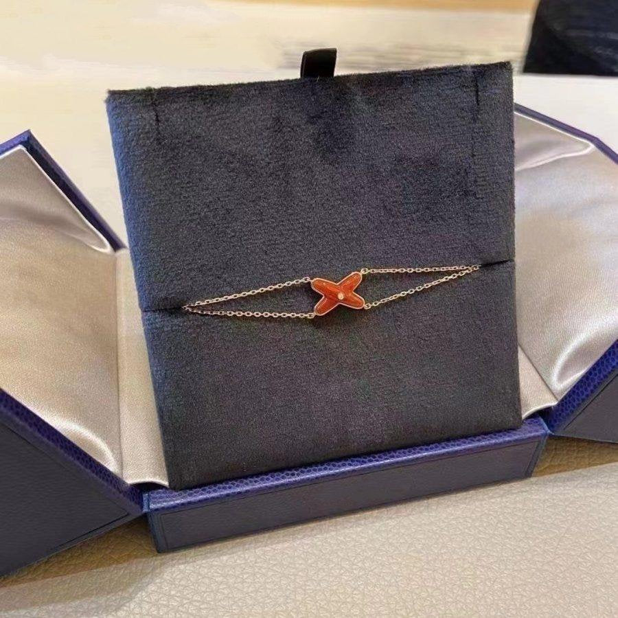 [CH]JEUX BRACELET CARNELIAN PINK GOLD 1 DIAMOND