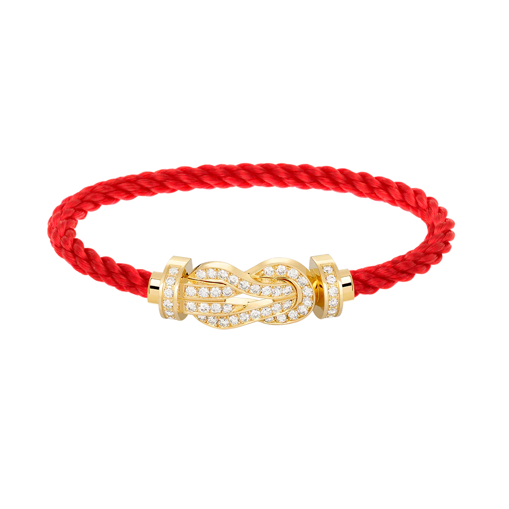 [FE]CHANCE LARGE 8 FIGURE BUCKLE FULLDIAMOND BRACELET GOLD