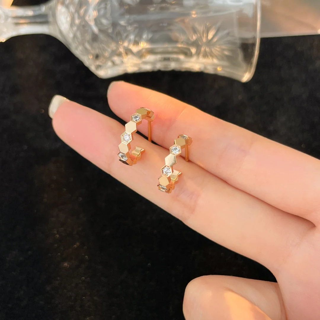 [CH]BEE LOVE DIAMOND HOOP EARRINGS