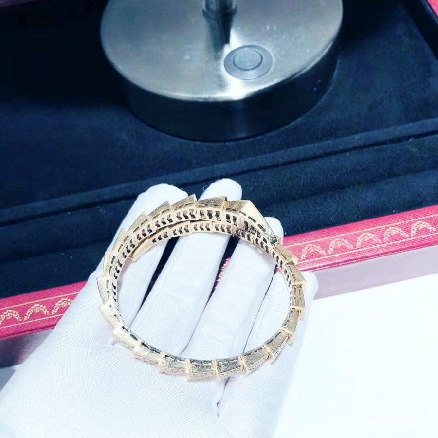 [BV]SERPENTI BRACELET 8MM PINK GOLD DIAMOND