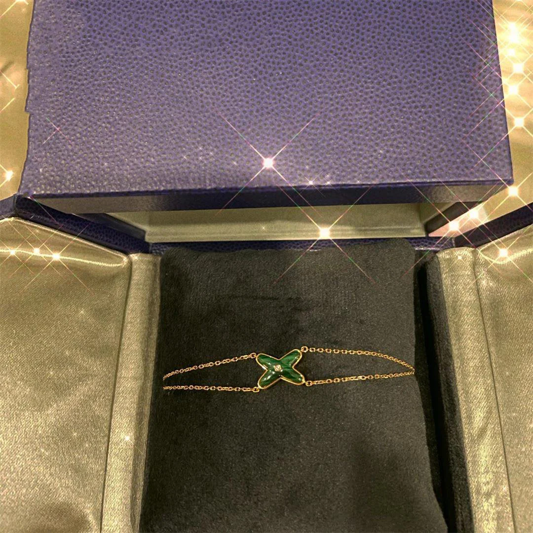 [CH]JEUX BRACELET MALACHITE PINK GOLD 1 DIAMOND
