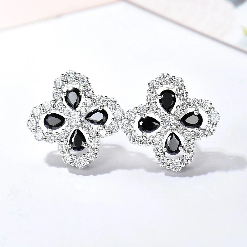 [VA]LOOP EARRINGS FULL MOTIF DIAMOND 16MM SILVE