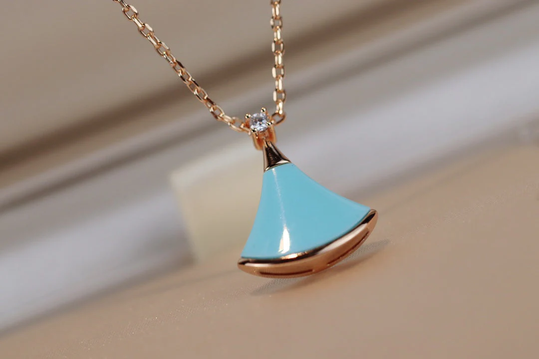 [BV]DREAM NECKLACE TURQUOISE PINK GOLD