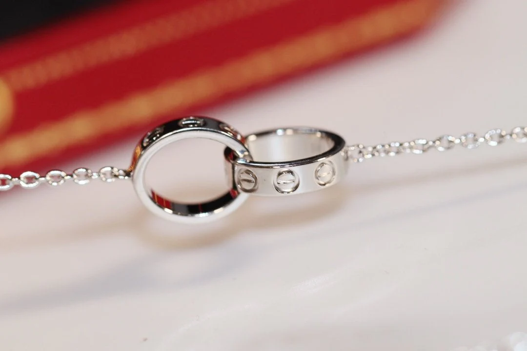 [CT]LOVE NECKLACE PINK GOLD AND SILVER