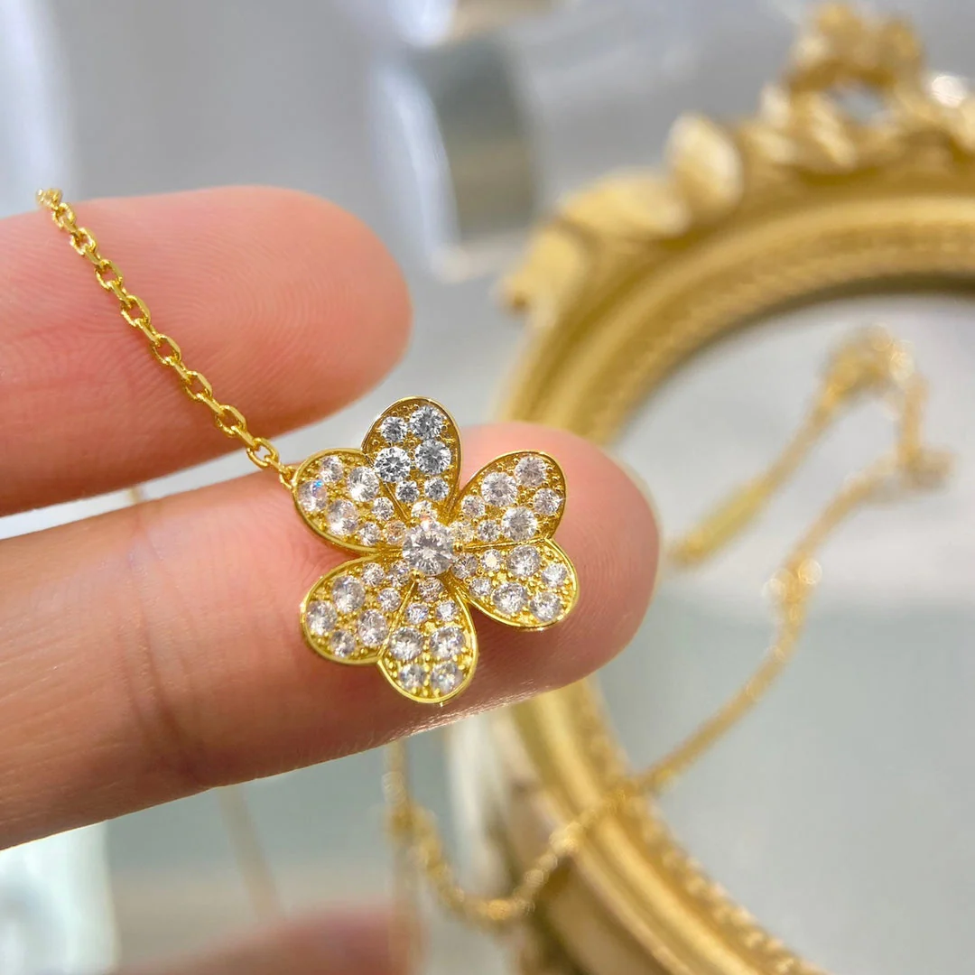 [VA]FLOWER DIAMOND NECKLACE