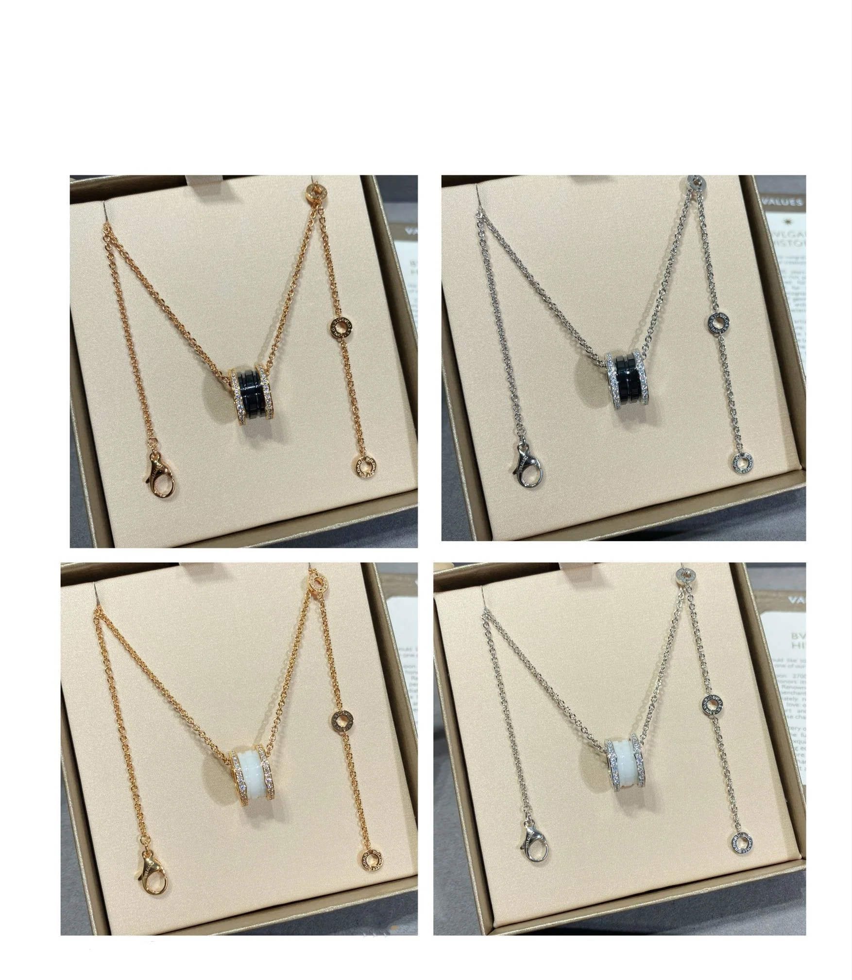 [BV]ZERO 1 DIAMOND CERAMIC NECKLACE