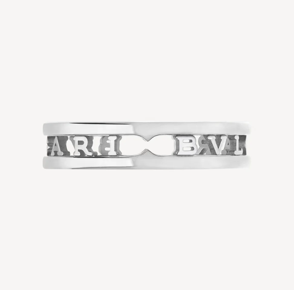 [BV]ZERO 1 ONE-BAND WITH OPENWORK LOGO SPIRAL RING