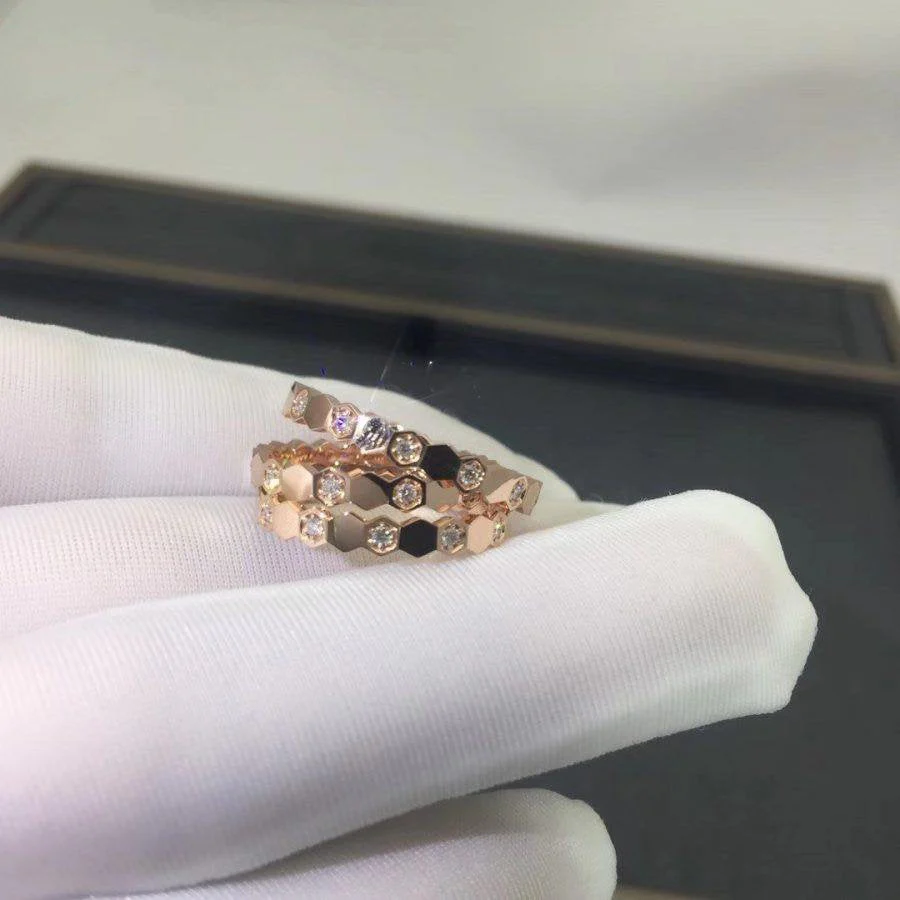 [CH]BEE LOVE RING PINK GOLD DIAMOND