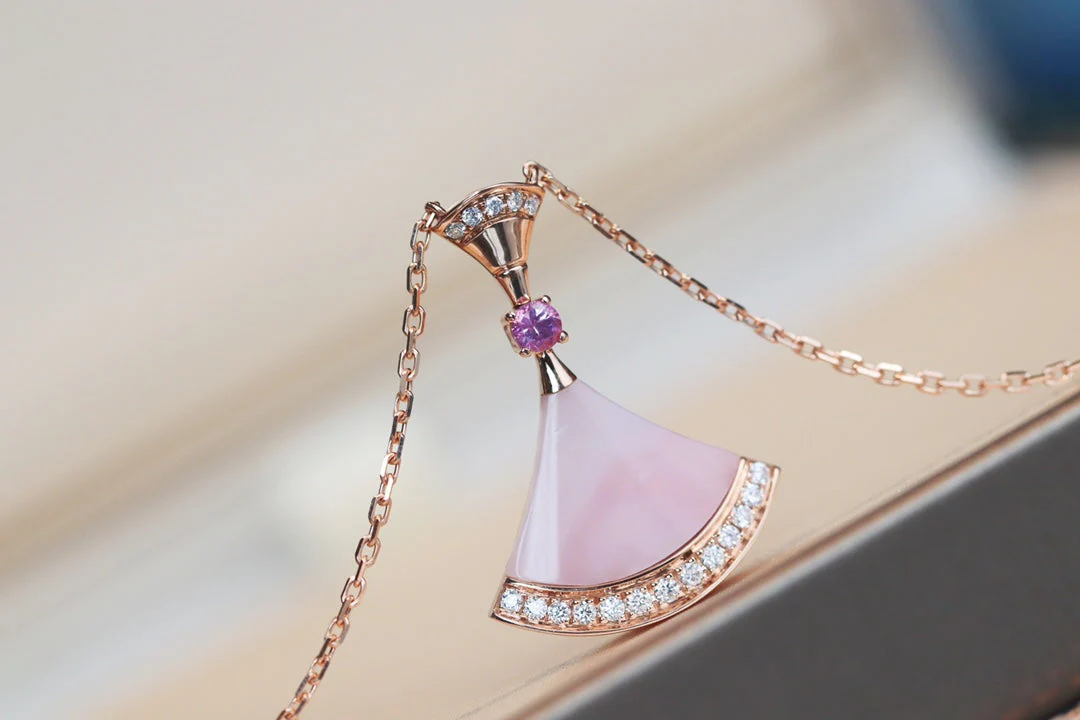 [BV]DREAM NECKLACE PINK MOP DIAMOND