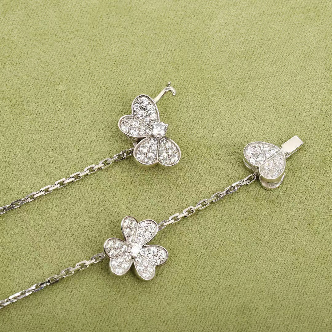 [VA]FRIVOLE SILVER 9 FLOWERS NECKLACE