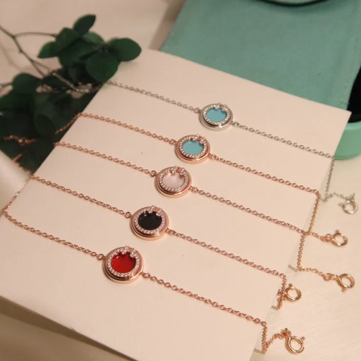 [TF]DIAMOND CIRCLE ROSE GOLD BRACELET