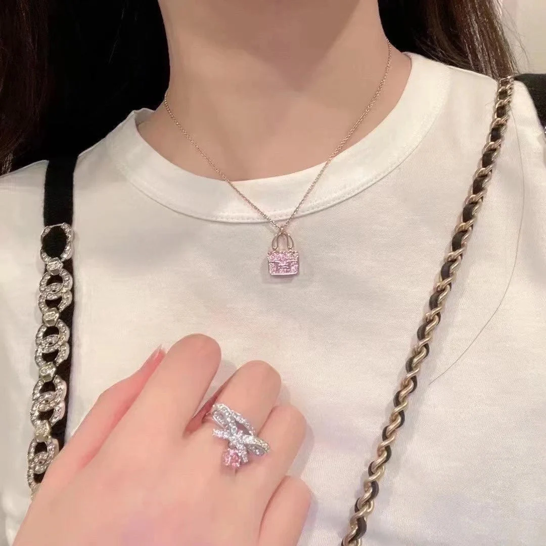[Hmes]CONSTANCE PEDANT PURPLE DIAMOND NECKLACE
