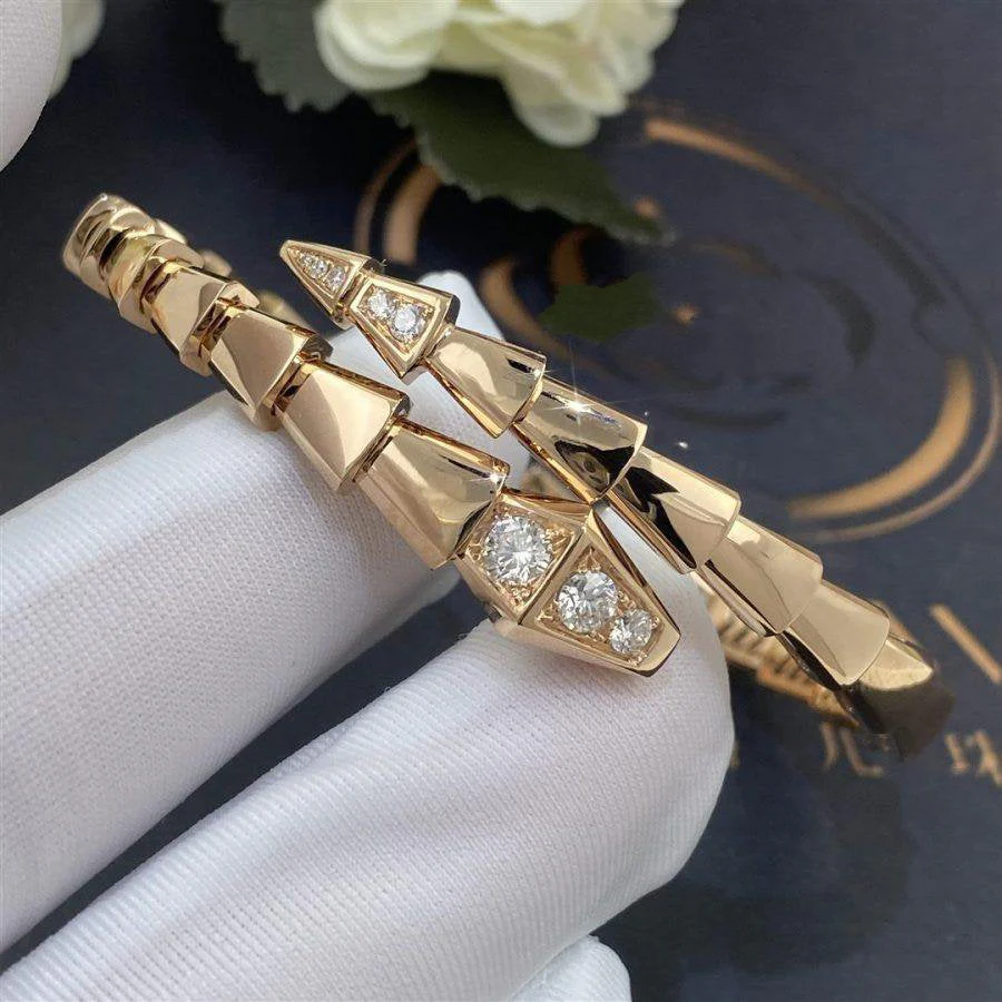 [BV]SERPENTI BRACELET DIAMONDS PINK GOLD
