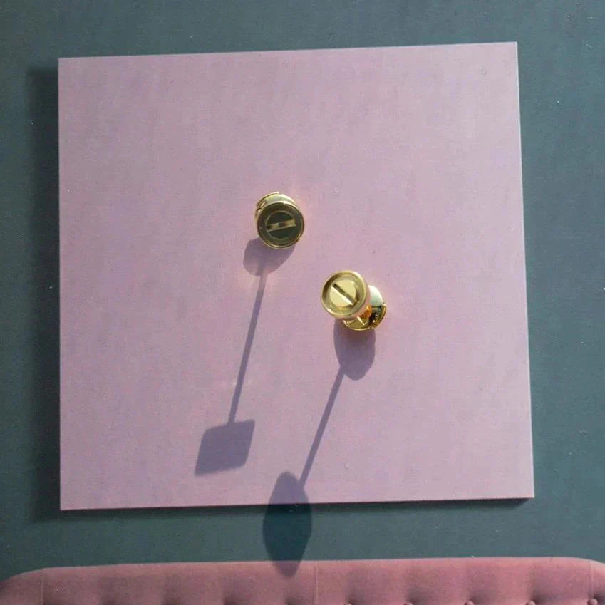 [Hmes]LOVE EARRINGS GOLD 10MM