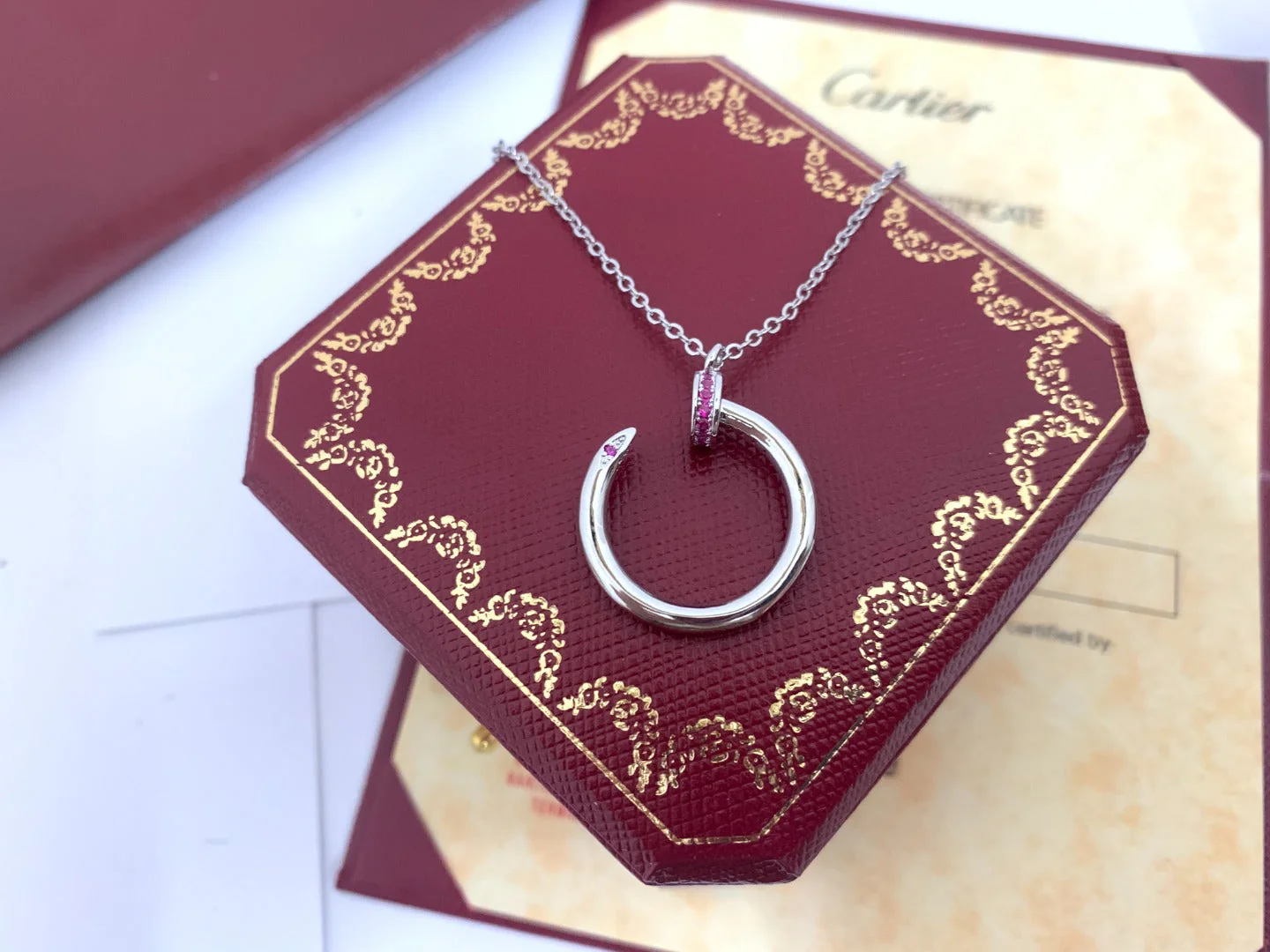 [CT]JUSTE PINK DIAMOND NECKLACE