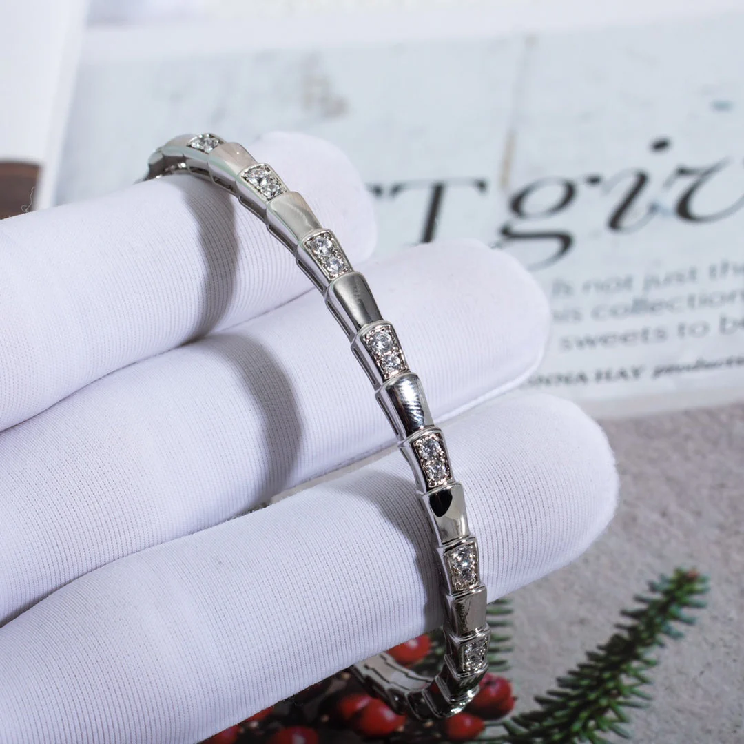 [BV]SERPENTI BRACELET SILVER DIAMOND