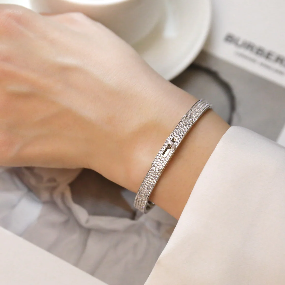 [CT]KELLY BRACELET DIAMOND PAVED