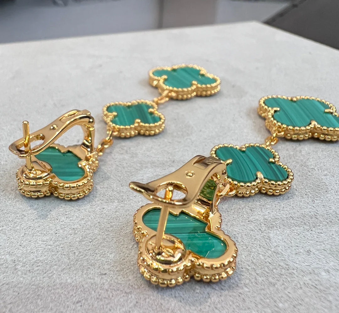 [VA]CLOVER MALACHITE 3 MOTIFS GOLD