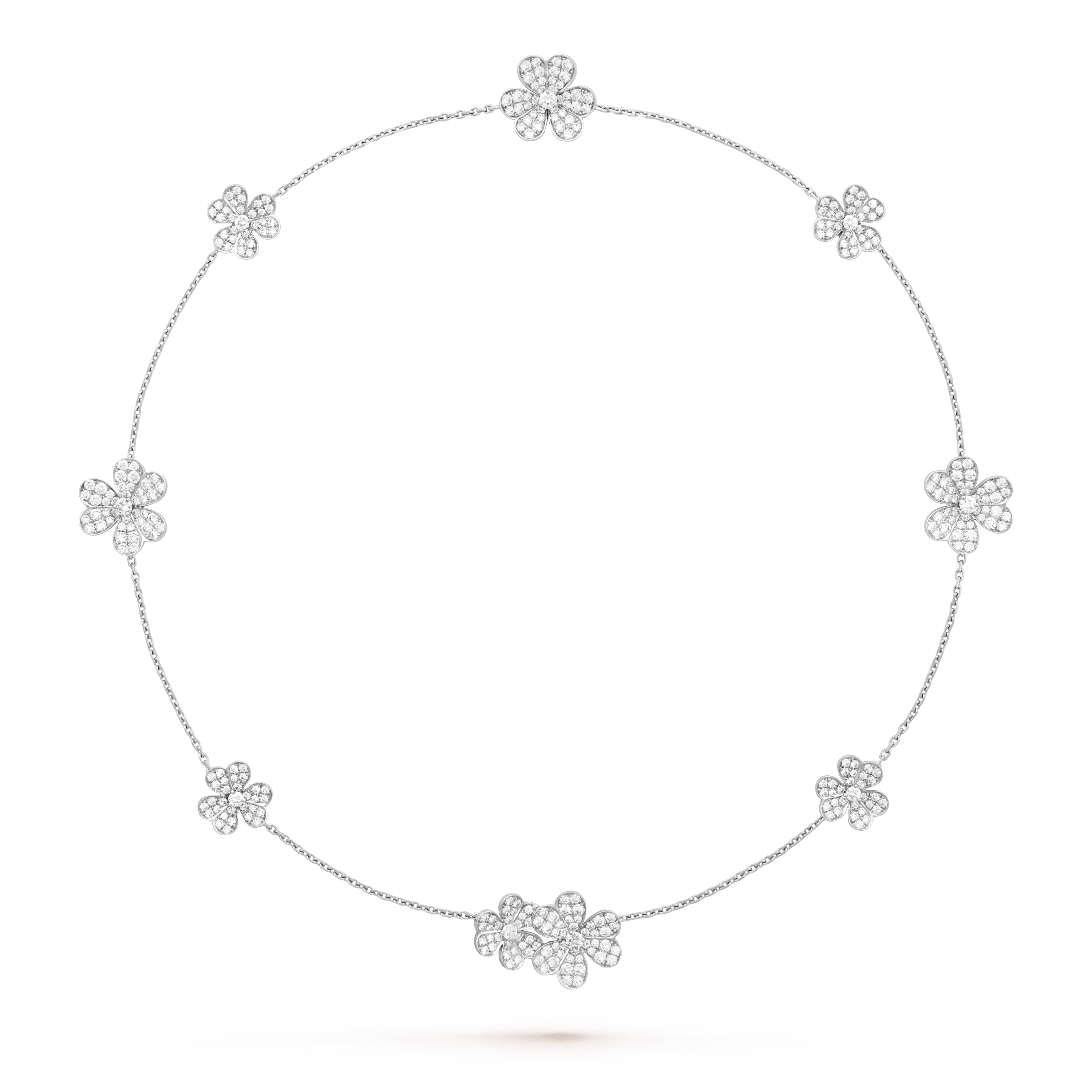 [VA]FRIVOLE SILVER 9 FLOWERS NECKLACE