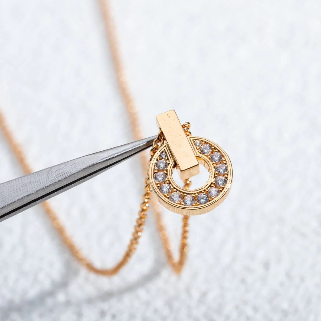 [BV]GARI NECKLACE PINK GOLD DIAMOND