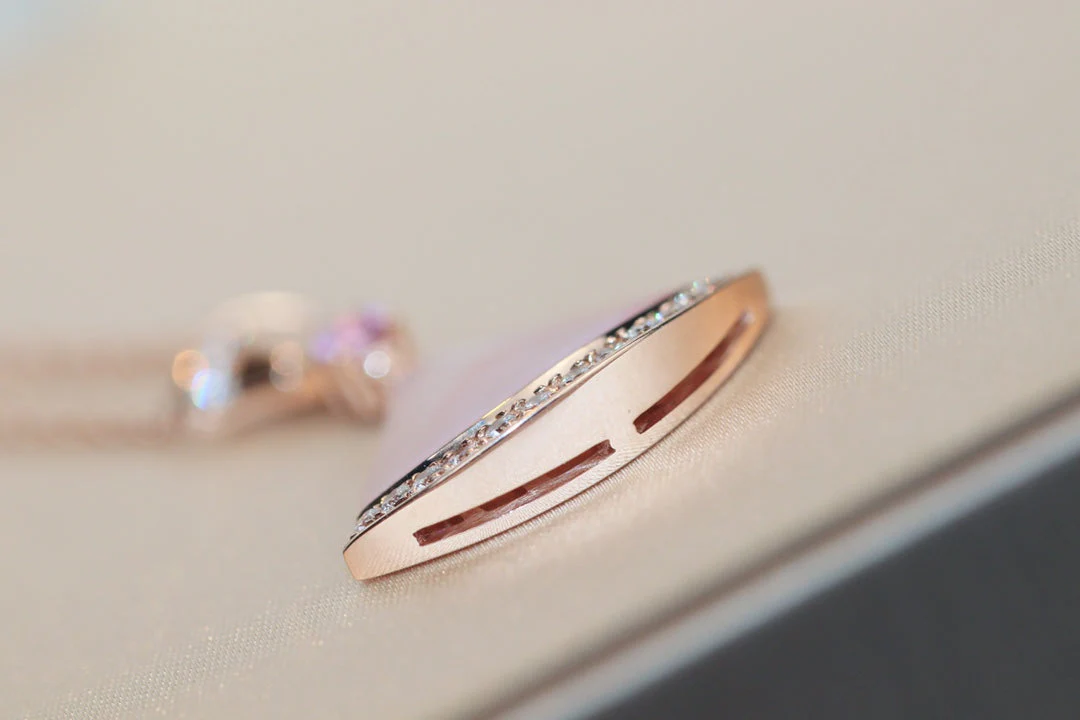 [BV]DREAM NECKLACE PINK MOP DIAMOND