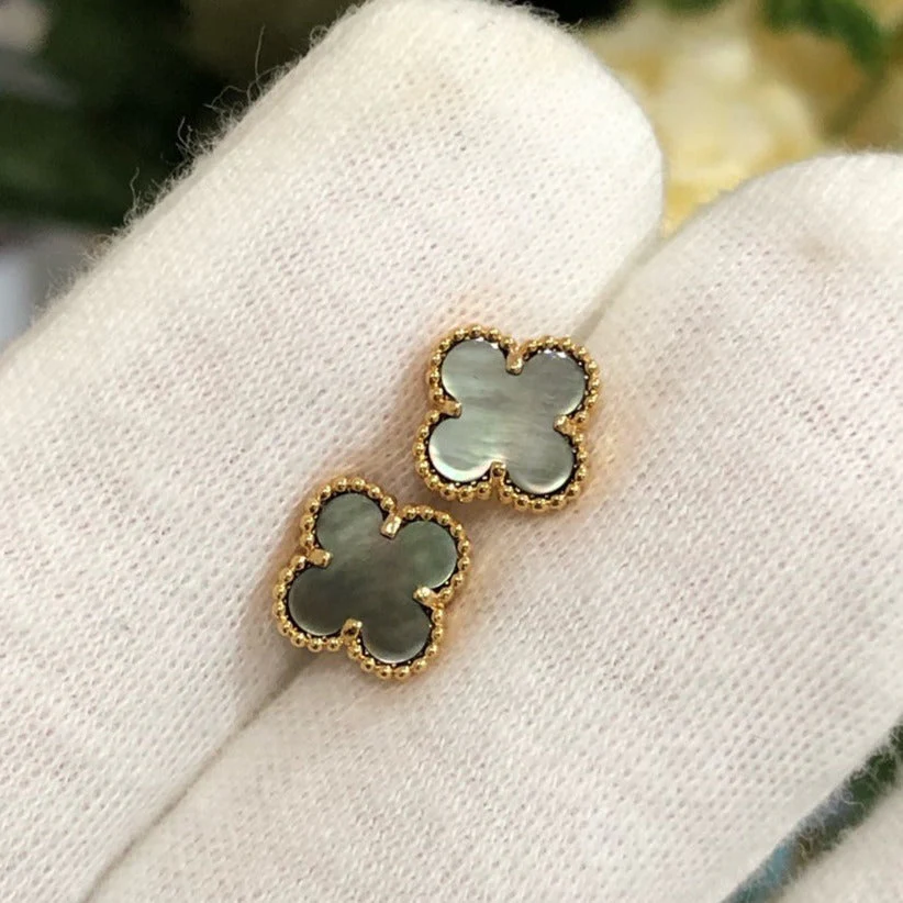 [VA]CLOVER MINI GOLD EARRINGS