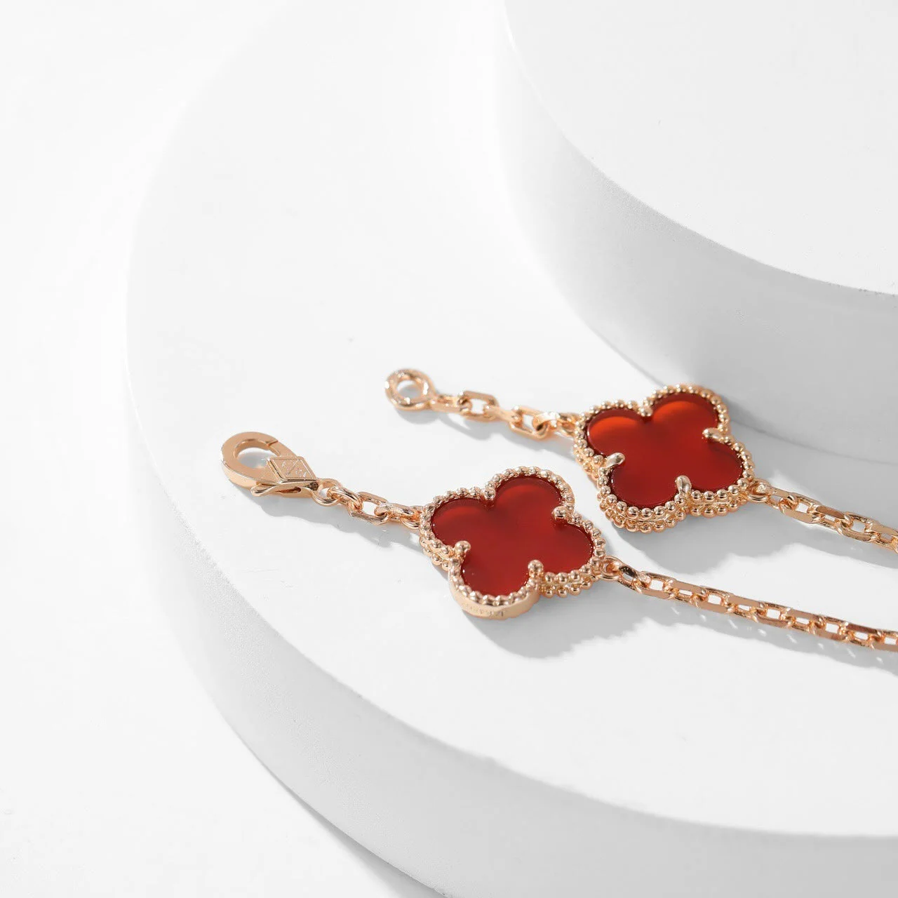 [VA]CLOVER 10 MOTIFS CARNELIAN NECKLACE