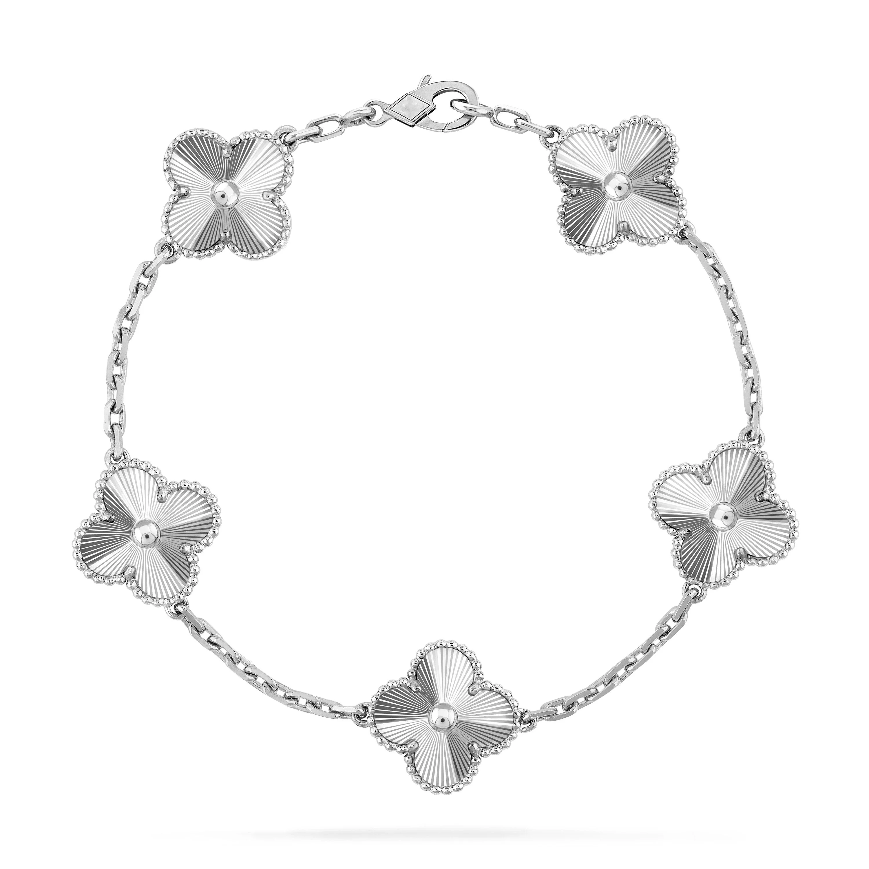[VA]CLOVER SILVER 5 MOTIFS BRACELET