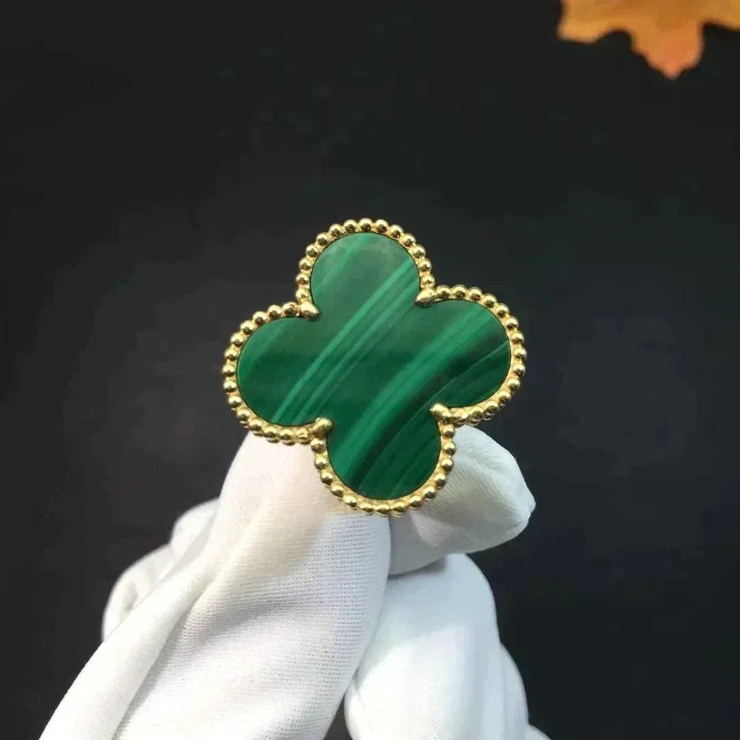 [VA]CLOVER MALACHITE RING