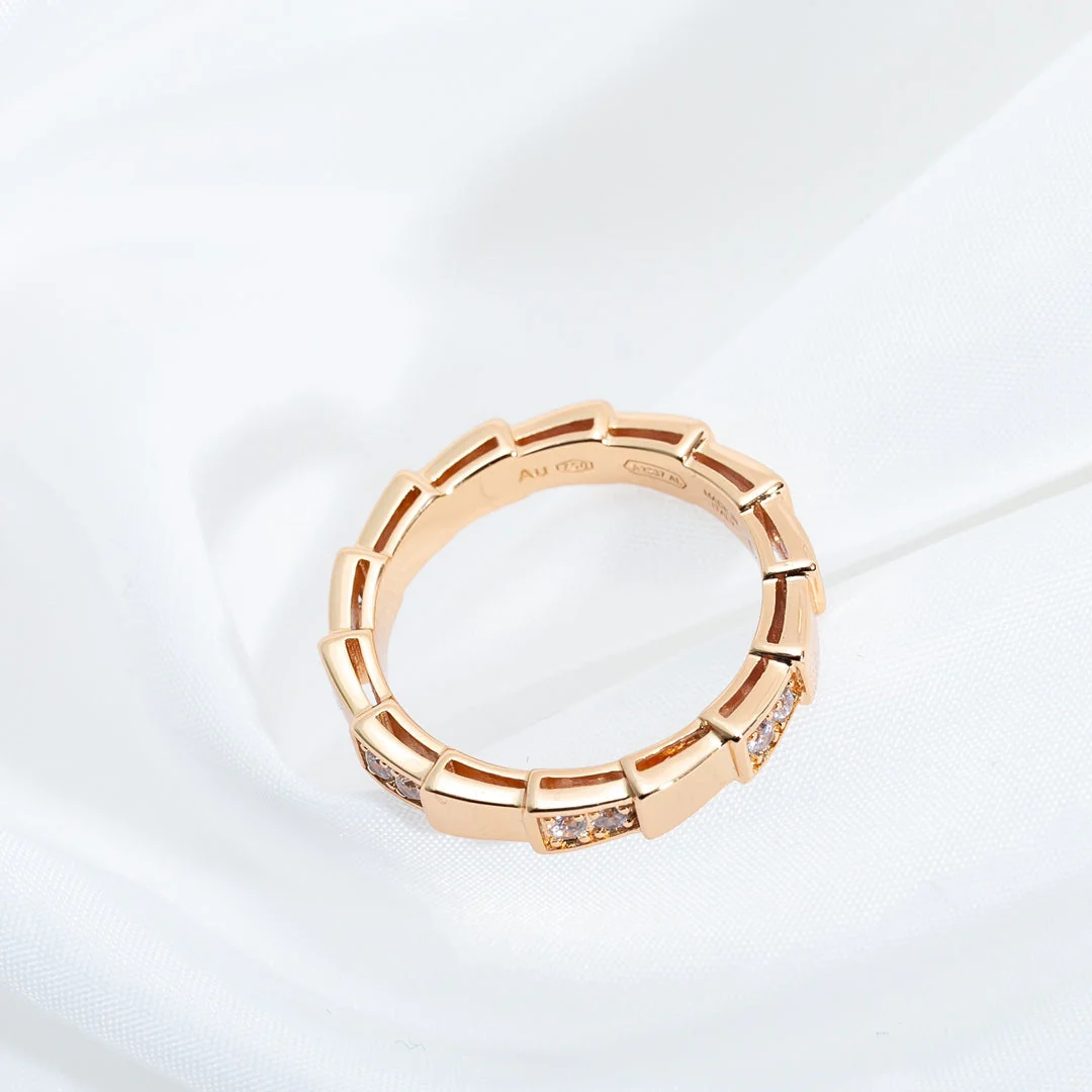 [BV]SERPENTI RING PINK GOLD  3MM