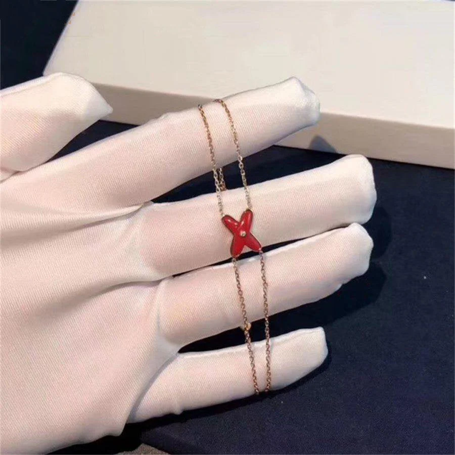 [CH]JEUX BRACELET CARNELIAN PINK GOLD 1 DIAMOND